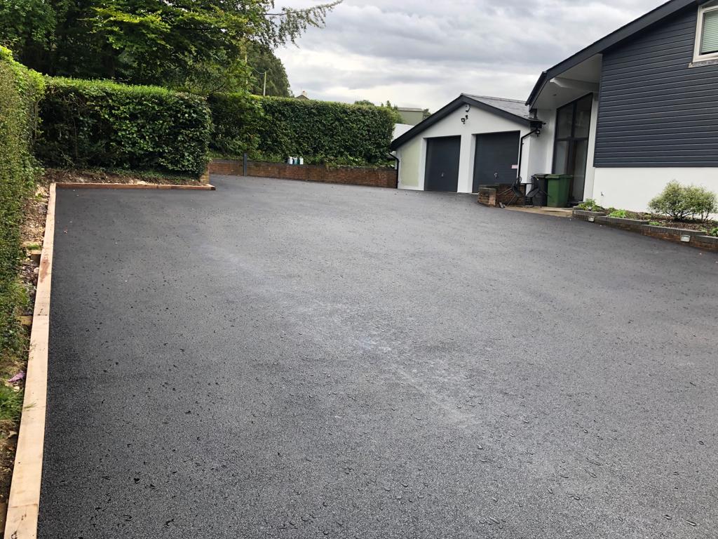 This is a photo of a asphalt driveway which is in the process of being installed by Craigieburn Road Tech